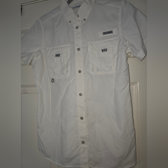 Columbia Other - Columbia Shirt Mens Small White PFG Omni Shade Short Sleeve Button Down Fishing